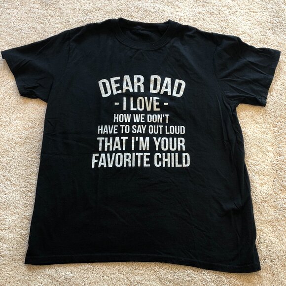 Other - Men's Black "Dear Dad" Short-Sleeve Top Shirt Tee